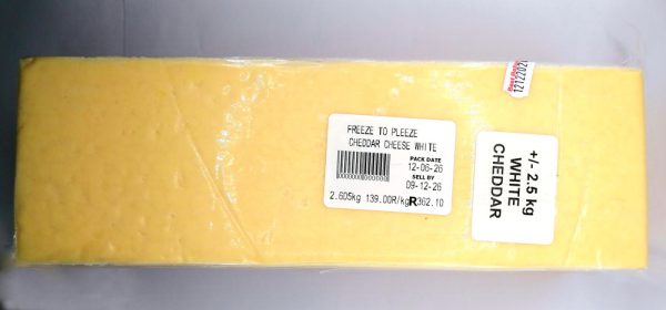 Cheddar Cheese (White) 2.5Kg